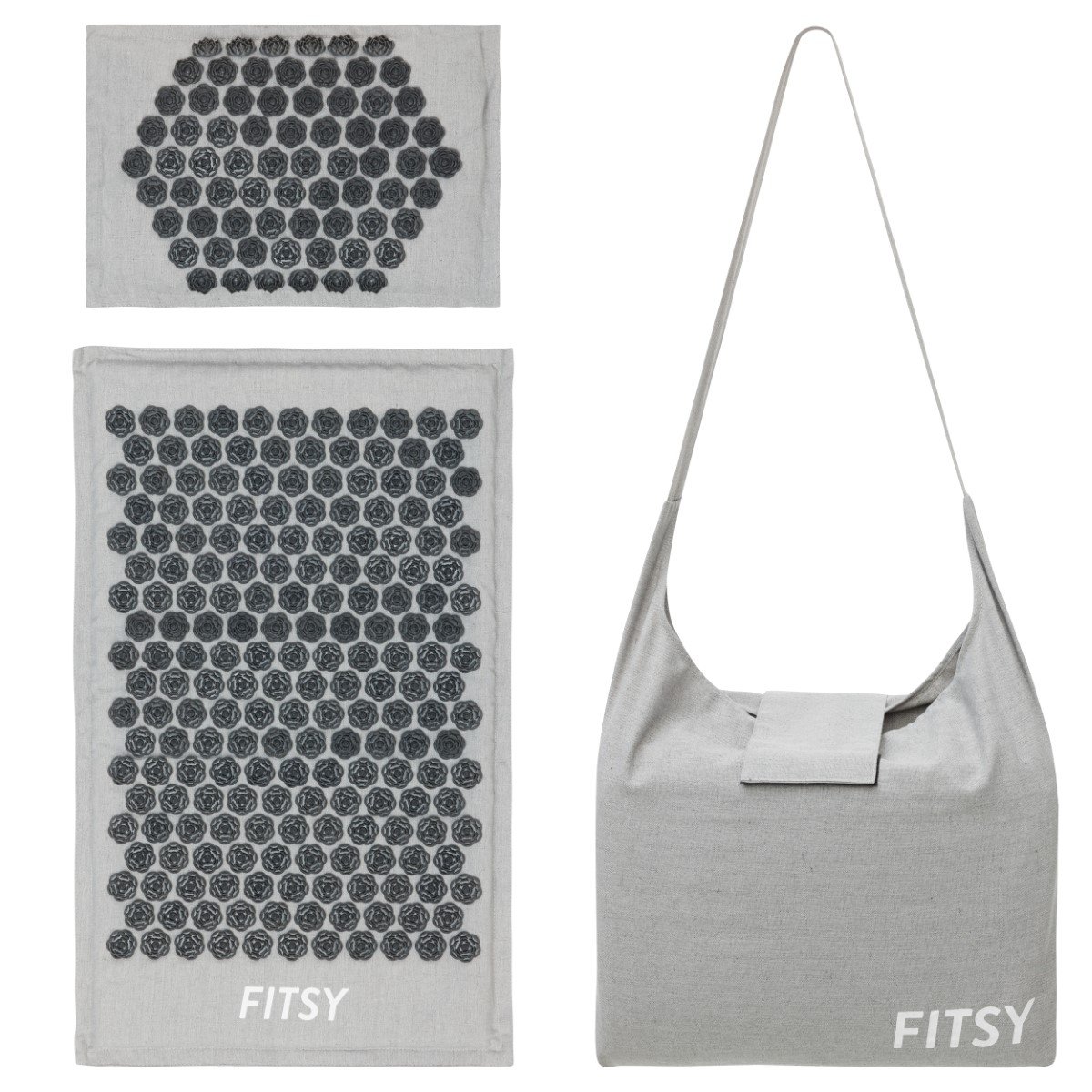 Fitsy, Mata Do Akupresury, Szara, 68 x 42 cm