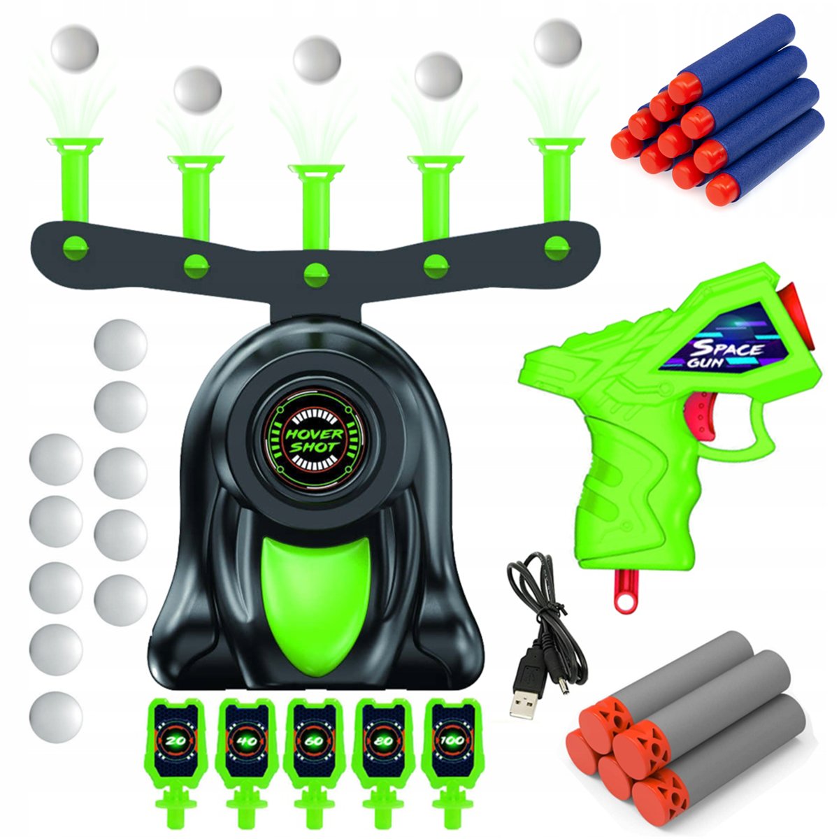 Ruchoma tarcza elektryczna model 3360 + Strzałki zamiennik do NERF 10 sztuk niebieskie