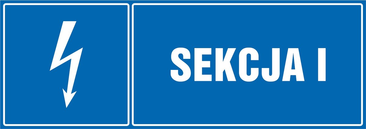 Naklejka pozioma: Sekcja 1 21x60cm