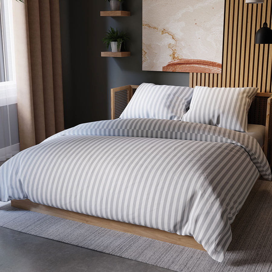 Pościel Satyna Bawełniana 220x200 Fumo