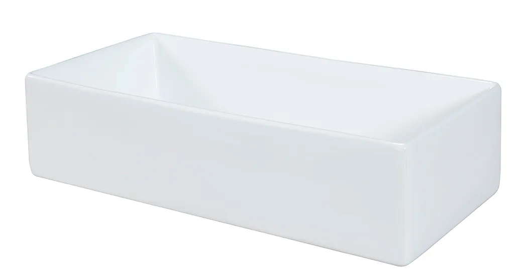 Biała prostokątna umywalka na blat D3-M43