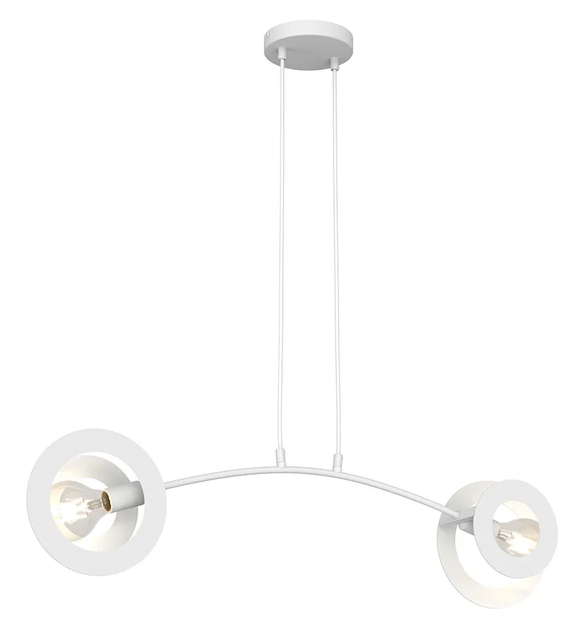 Biała loftowa lampa wisząca - 24X D155 S5-Z90