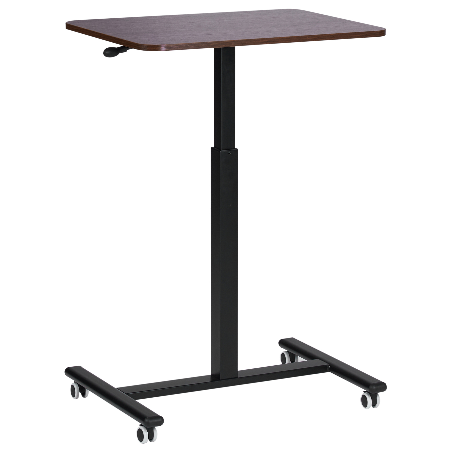 Regulowany stolik pod laptopa ACADEMIA Ciemnobrązowy 65 cm 48 cm Z kółkami