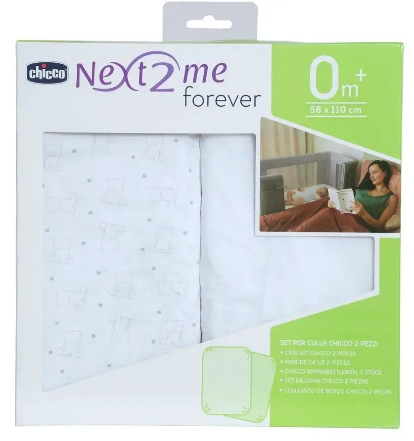 Prześcieradło Next2me Forever bear 2szt - Chicco