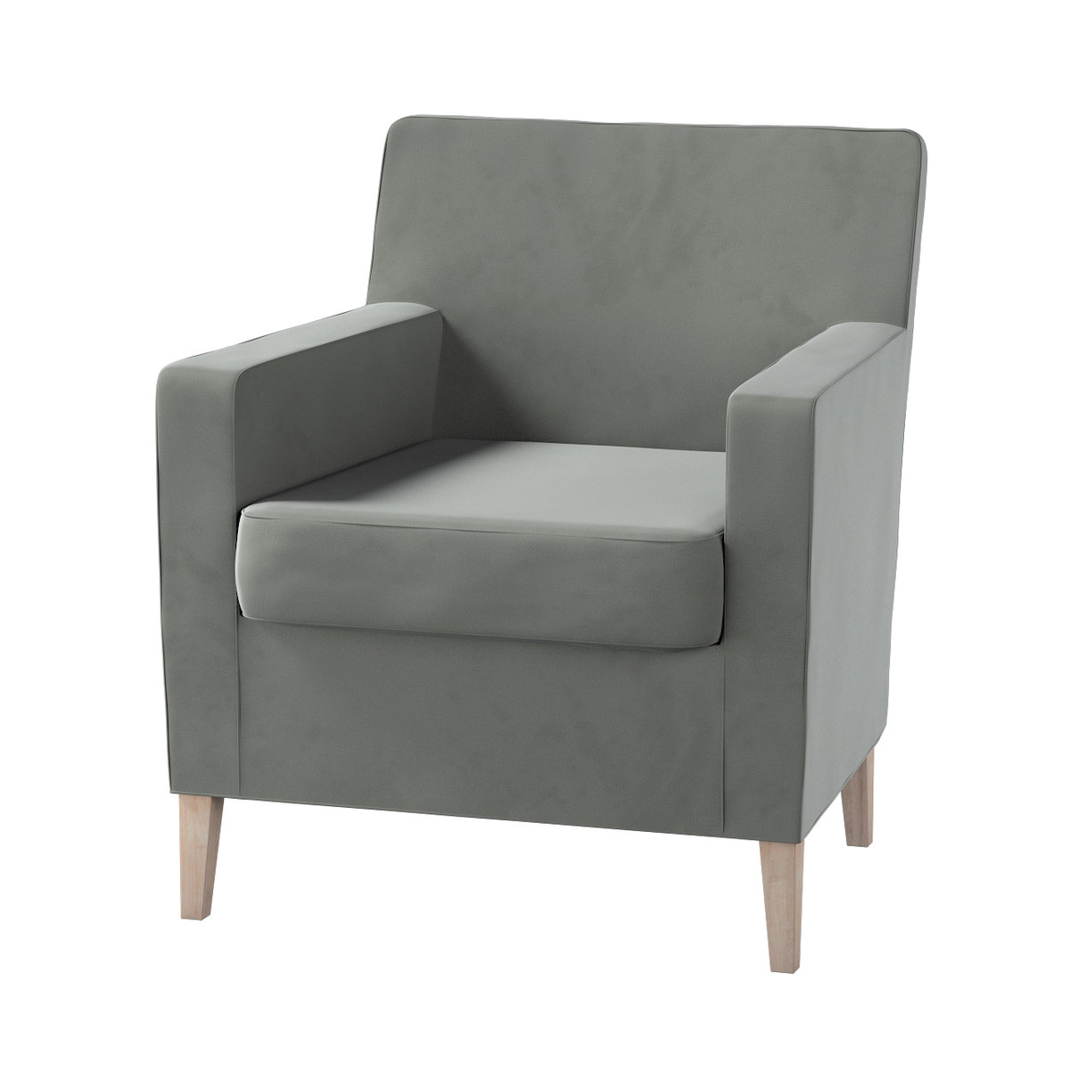 Pokrowiec na fotel Karlstad, szary, 61 x 56 x 80 cm, Living Velvet