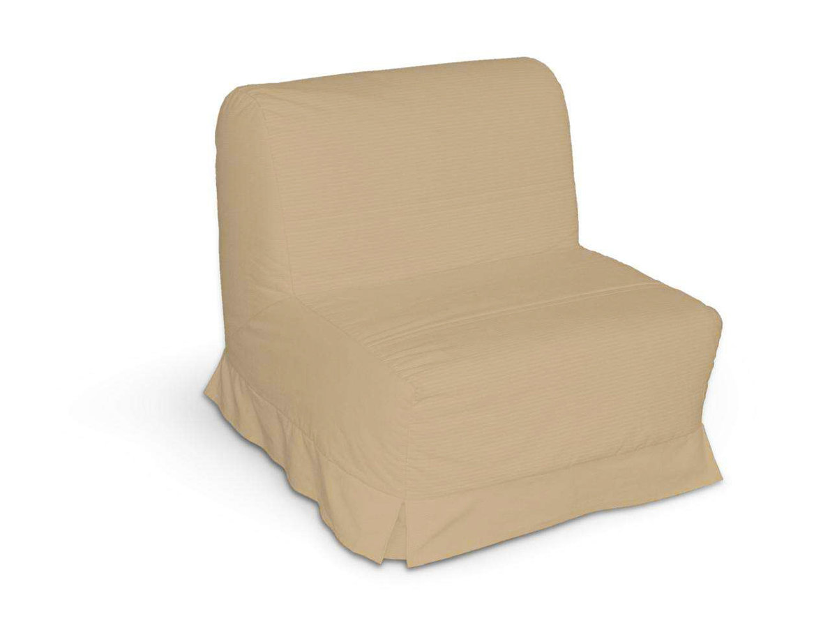 Pokrowiec na fotel Lycksele z kontrafałdami, Caffe latte (beżowy), sofa Lycksele 1os., Cotton Panama