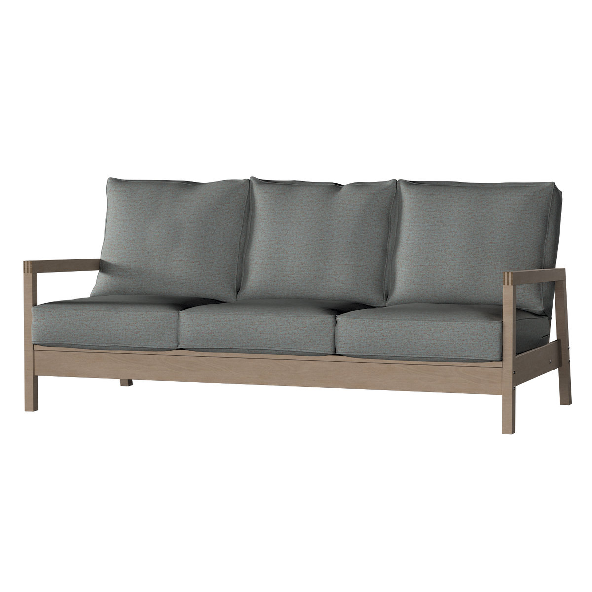 Pokrowiec na sofę Lillberg 3-osobową nierozkładaną, niebieski melanż, Sofa Lillberg 3-osobowa, Madrid