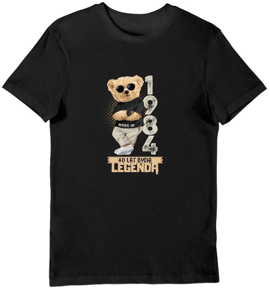 Koszulka 40 lat bycia legendą na 40 urodziny czarna 3XL