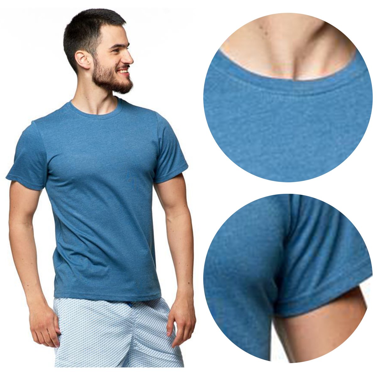 Jeans KOSZULKA MĘSKA T-shirt Bawełniany BASIC Gładka MORAJ r. XXL