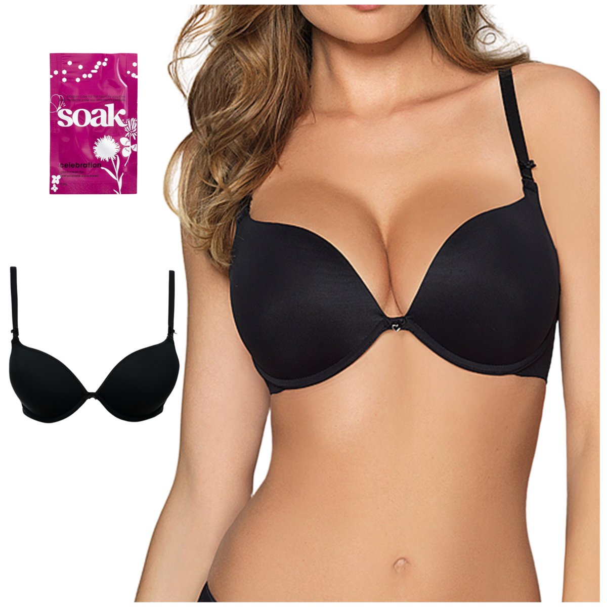Biustonosz Corin Dolly16872 super push up czarny - 70D