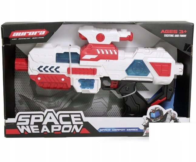 DUŻY PISTOLET NA BATERIE KARABIN DLA DZIECI DŹWIĘK ŚWIATŁO