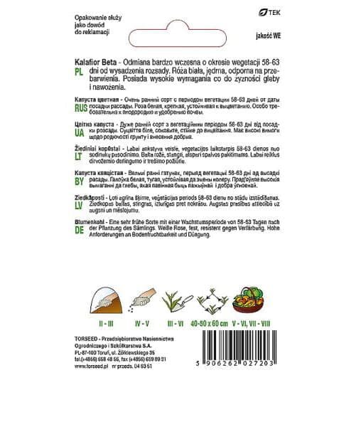Nasiona Kalafior Beta 1g - Torseed