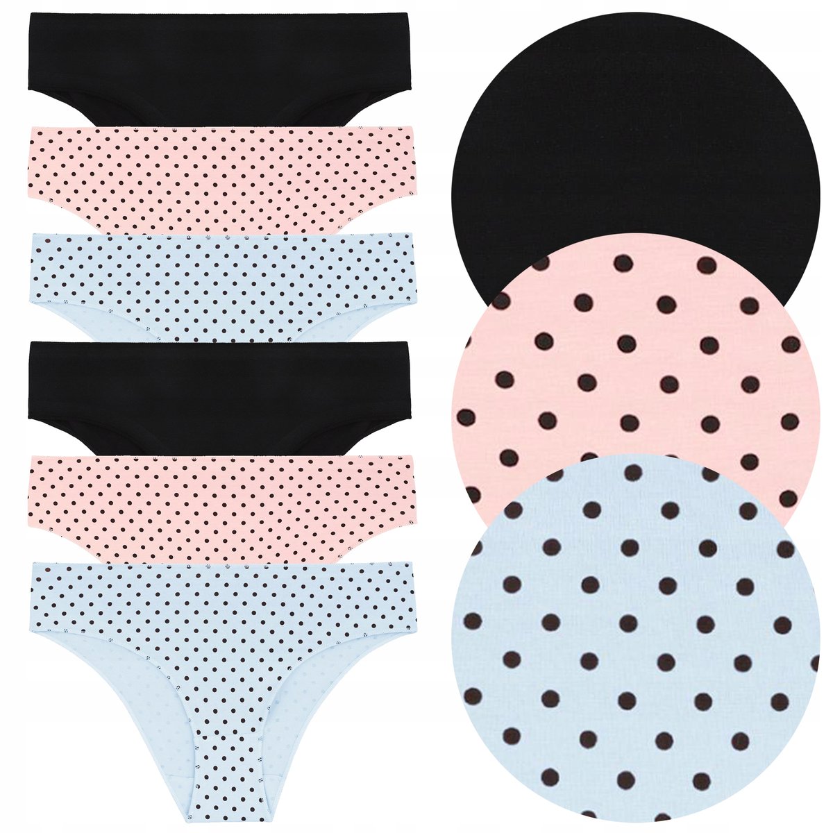 6x FIGI MAJTKI DAMSKIE Bawełniane Kobiece Zestaw 6 Pak MORAJ r. XXL