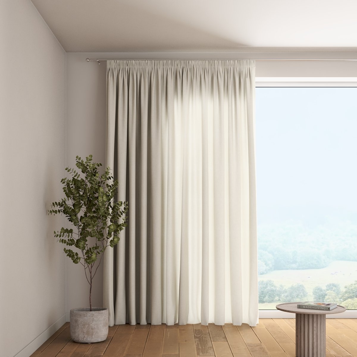 Zasłona na taśmie marszczącej 1 szt., gołębi szary, Sensuale Premium