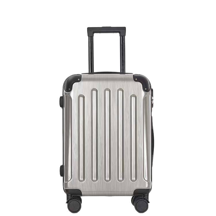 WALIZKA WYGLĄD ALUMINIUM WALIZKA IMITACJA ALUMINIUM SREBRNA