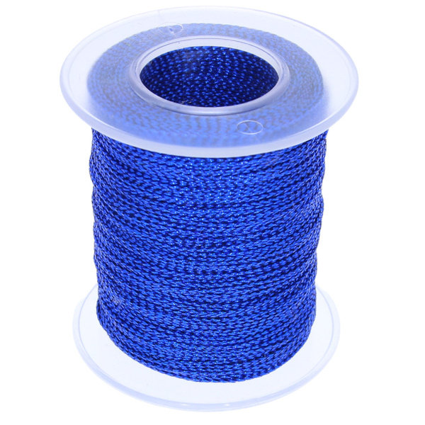 Sznurek Nylonowy Metalizowany Niebieski 1mm-Szpula ~ 100 m