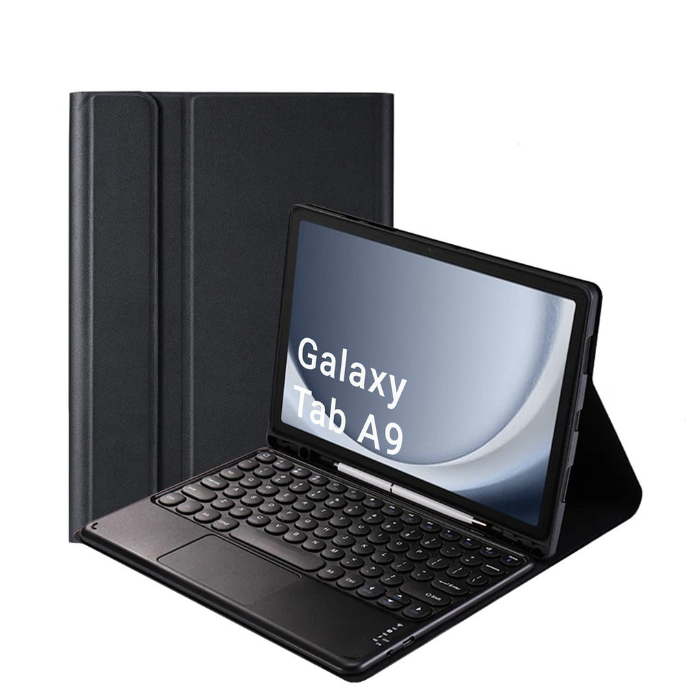 Etui z klawiaturą Bluetooth touchpad do Samsung Galaxy Tab A9 8.7 X110/X115 (Czarne)