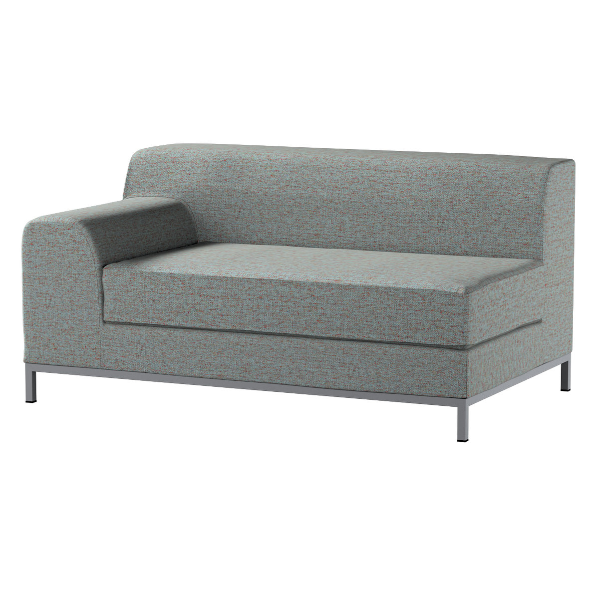Pokrowiec na sofę lewostronną Kramfors 2-osobową, niebieski melanż, Sofa Kramfors, Madrid