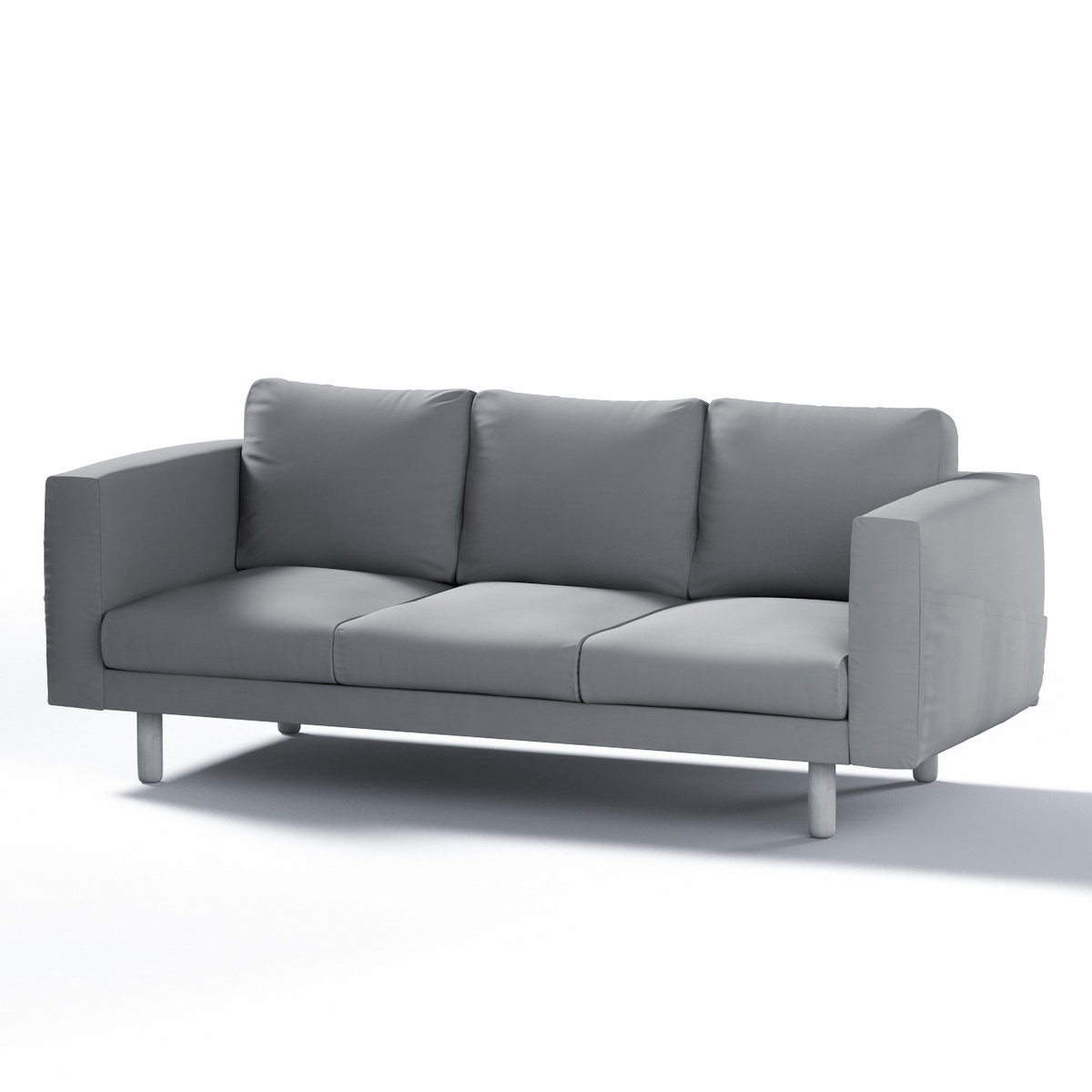 Pokrowiec na sofę Norsborg 3-osobową, Slade Grey (szary), 213 x 88 x 85 cm, Cotton Panama