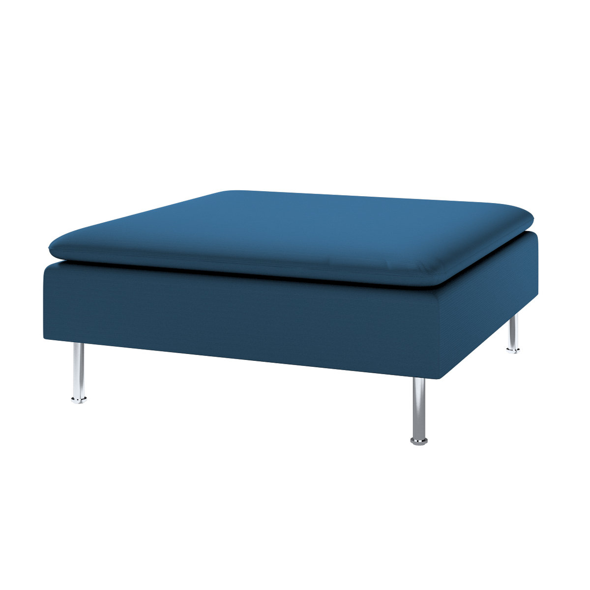 Pokrowiec na podnóżek Söderhamn, Ocean blue (morski niebieski), 93 x 93 x 40, Cotton Panama
