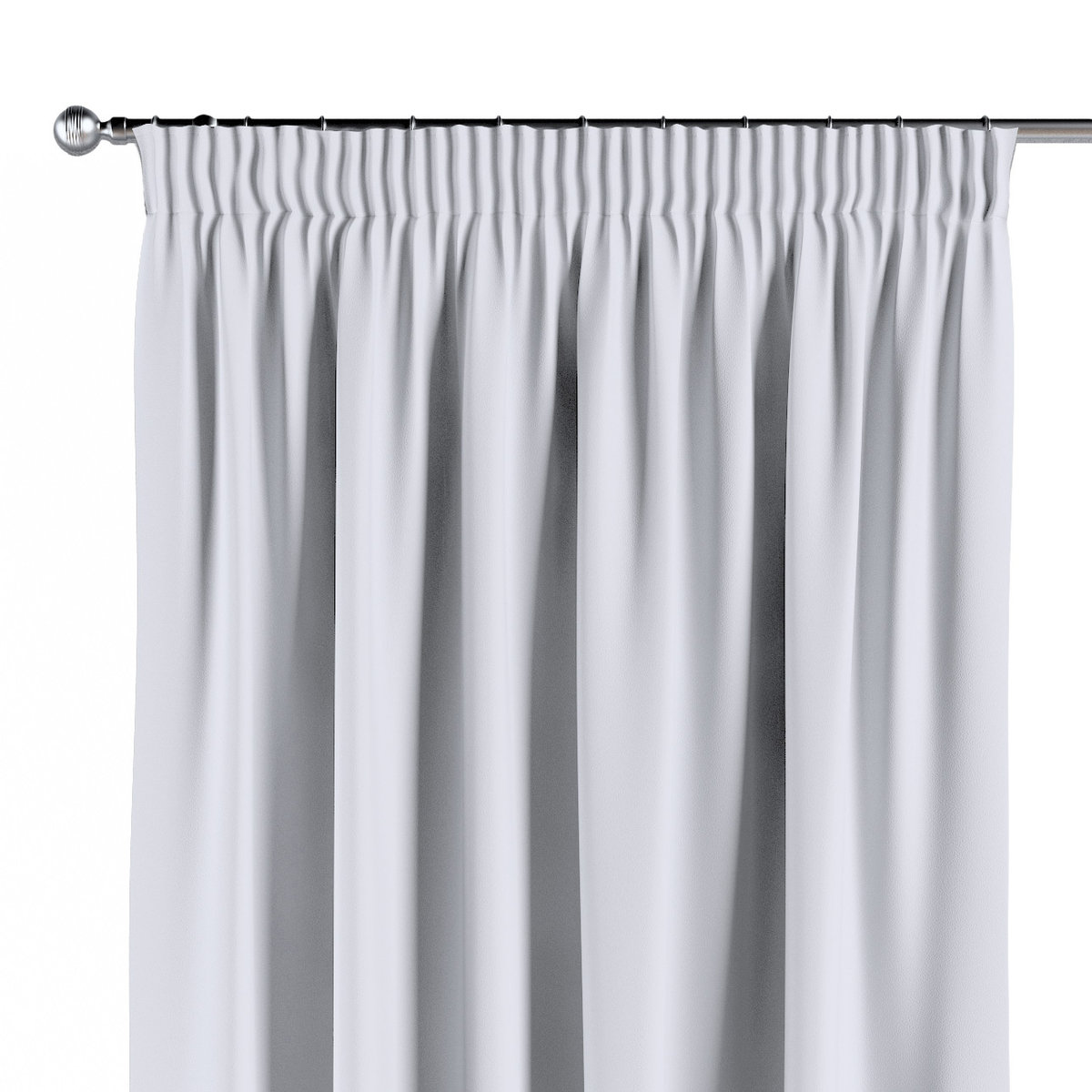 Zasłona na taśmie marszczącej 1 szt., stalowa biel, Blackout - zaciemniające