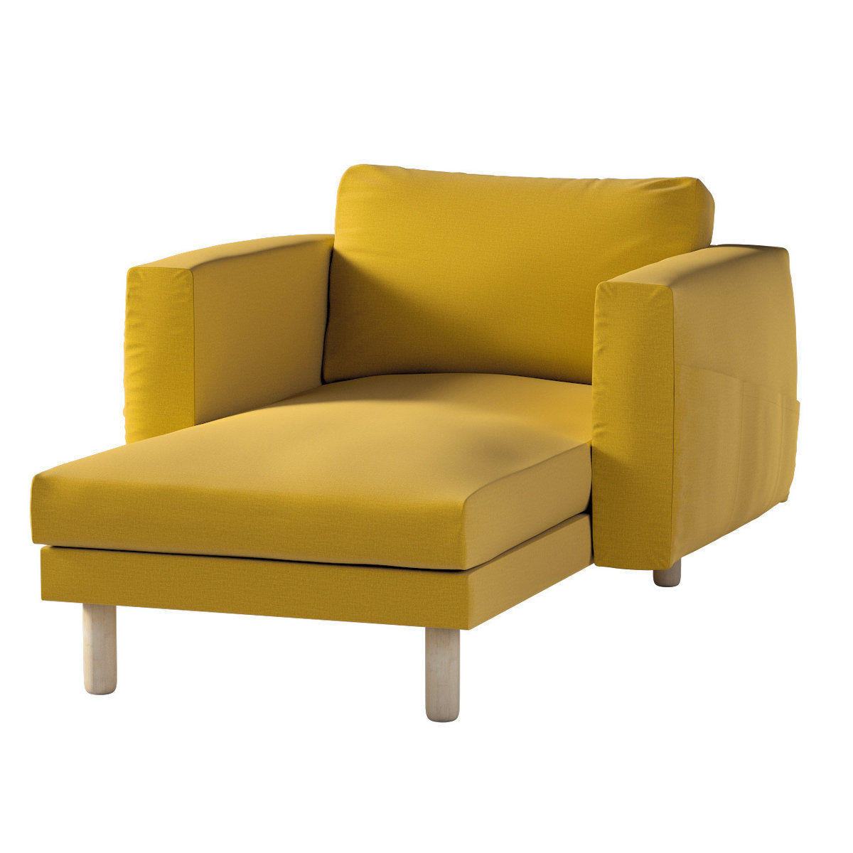 Pokrowiec na szezlong Norsborg z podłokietnikami, miodowy welwet, 110 x 157 x 85 cm, Ingrid