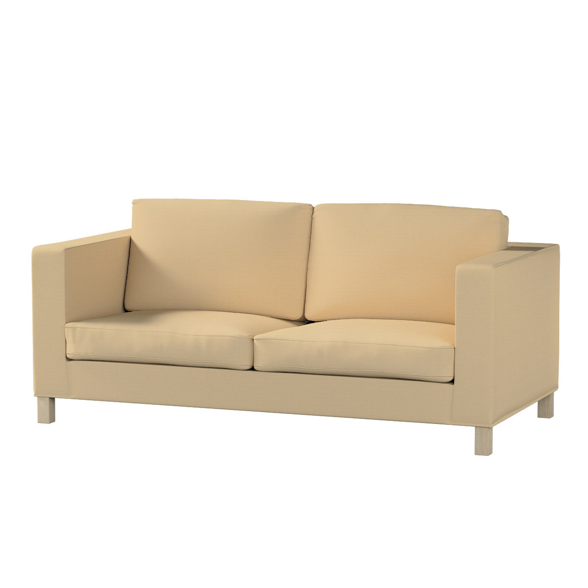 Pokrowiec na sofę Karlanda rozkładaną, krótki, Caffe latte (beżowy), 180 x 93 x 66 cm, Cotton Panama