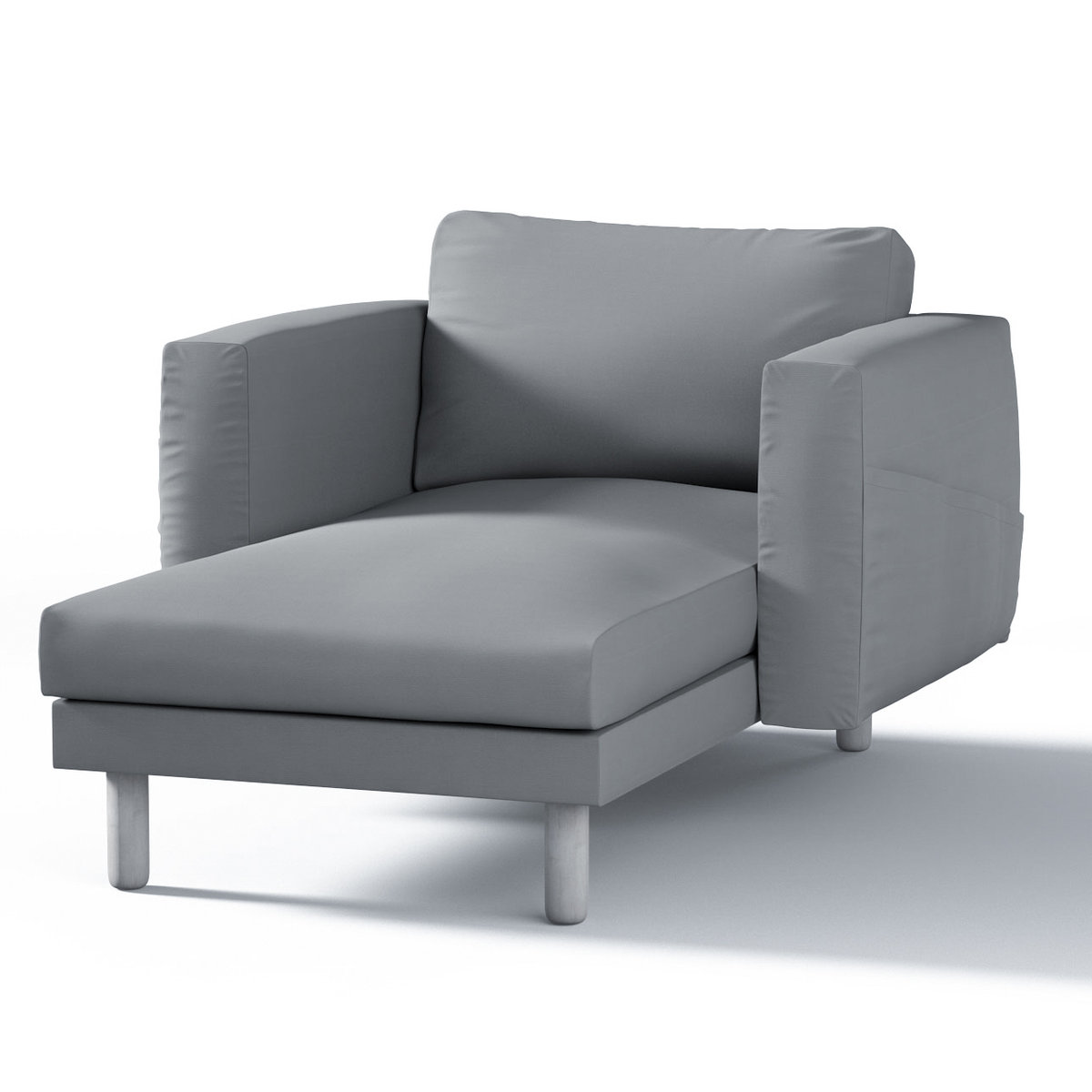 Pokrowiec na szezlong Norsborg z podłokietnikami, Slade Grey (szary), 110 x 157 x 85 cm, Cotton Panama