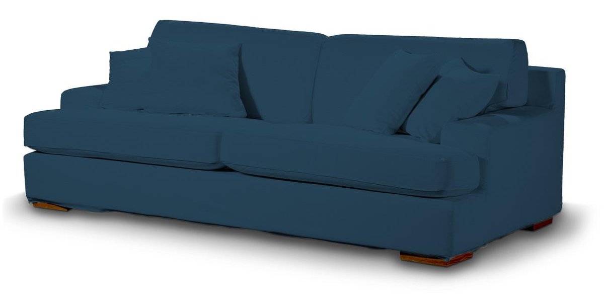 Pokrowiec na sofę Göteborg nierozkładaną, Ocean blue (morski niebieski), Sofa Göteborg nierozkładana, Cotton Panama