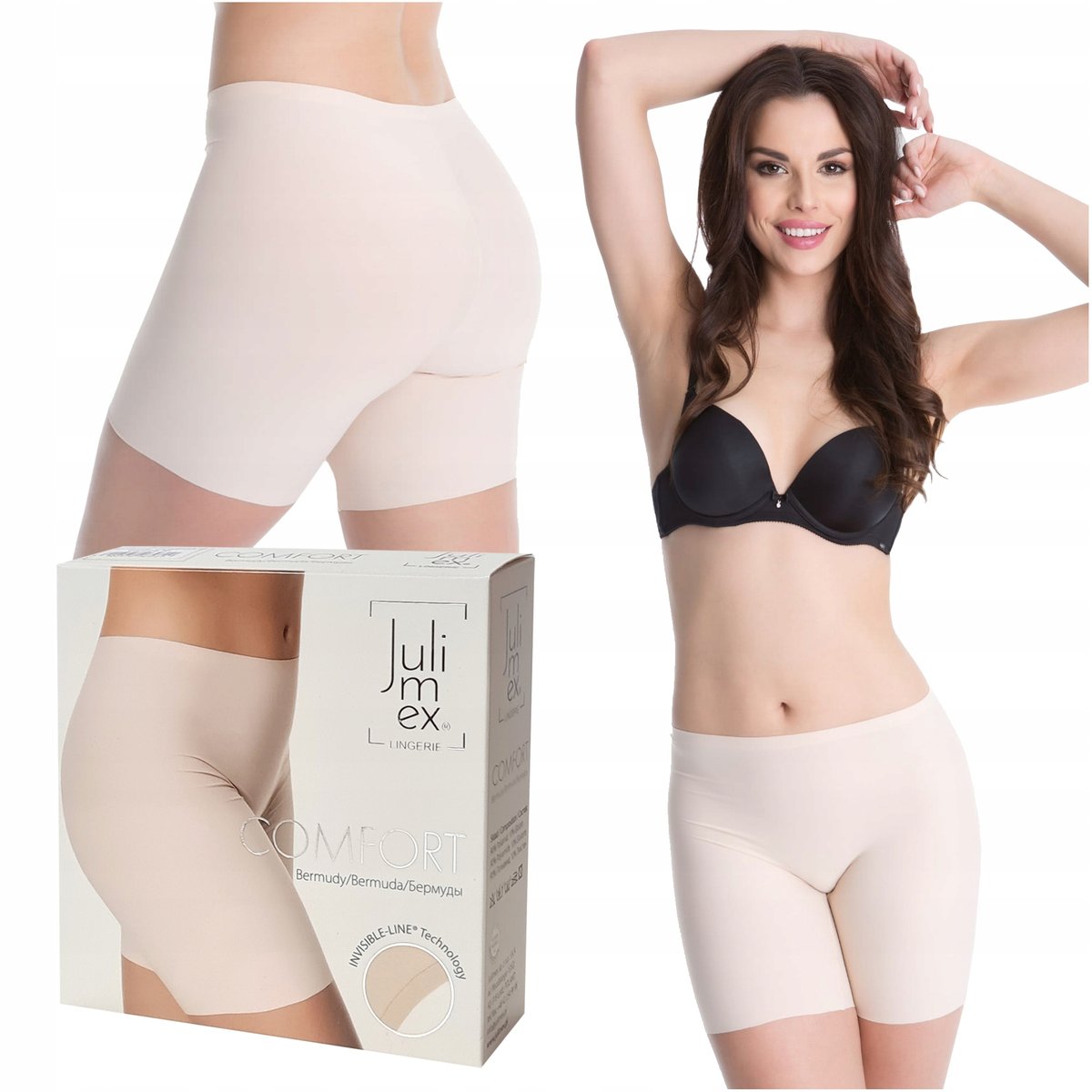 Julimex BEZSZWOWE BERMUDY Wygładzające Comfort r. 3XL
