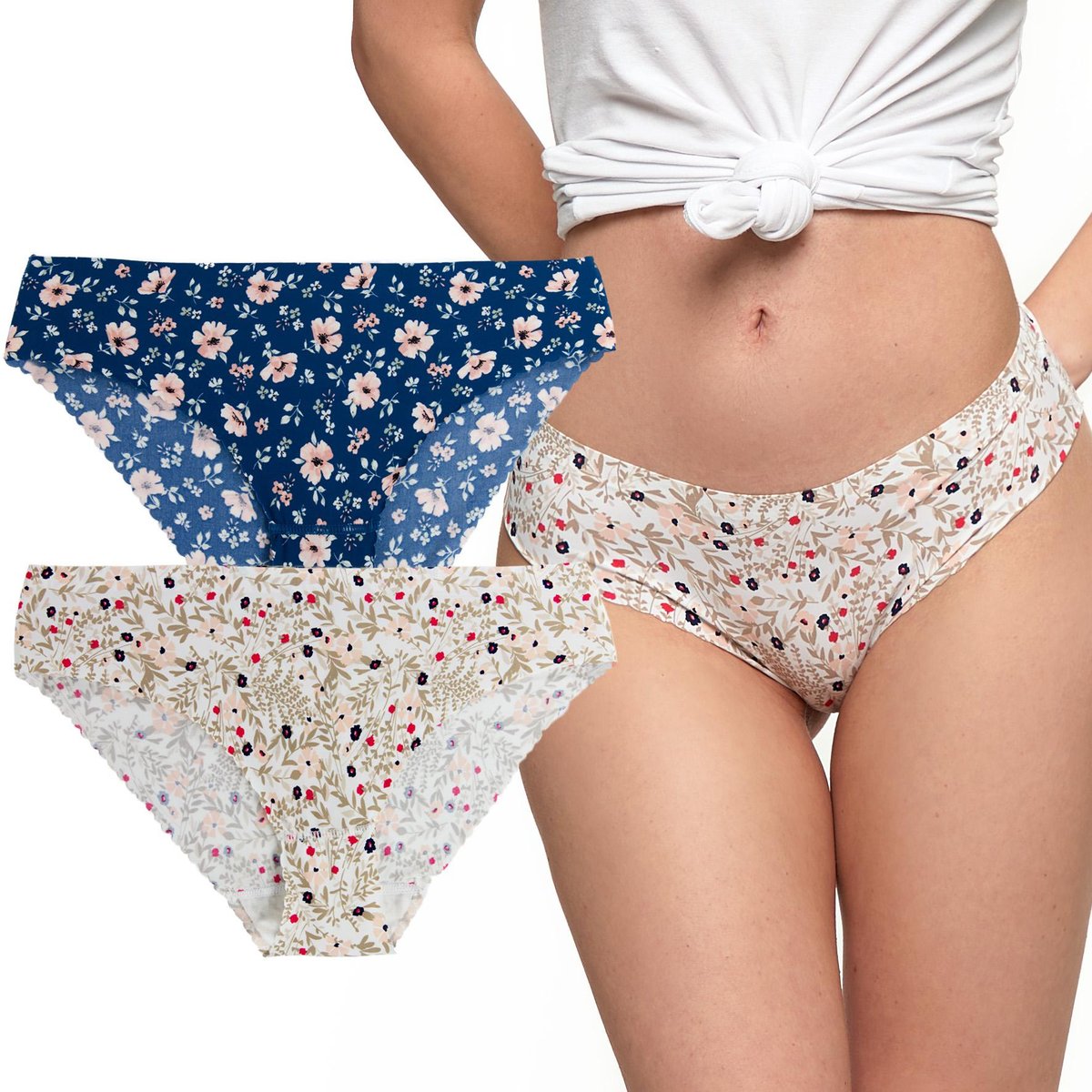 FIGI MAJTKI DAMSKIE Laserowo Cięte 2 sztuki Moraj r. XL