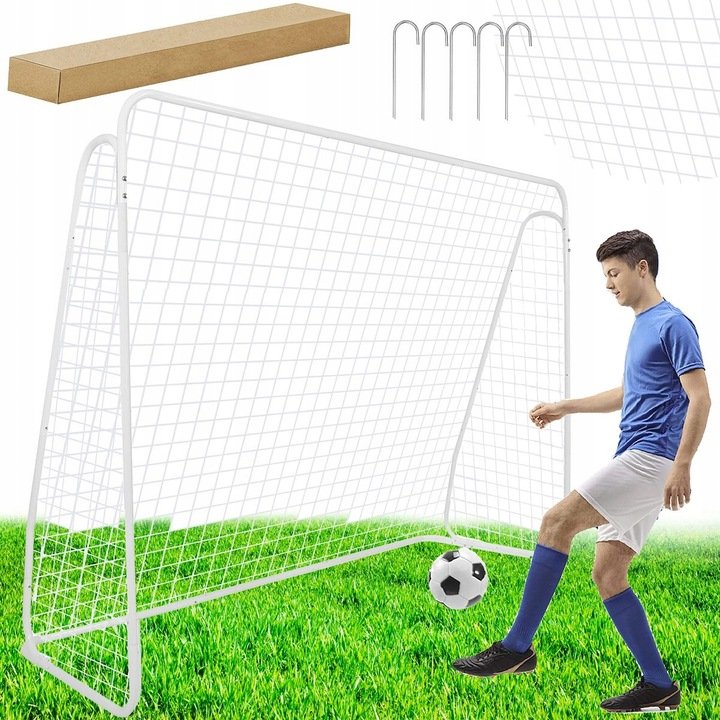 BRAMKA PIŁKARSKA DLA DZIECI PRZENOŚNA DUŻA METALOWA OGRODOWA D PIŁKI NOŻNEJ