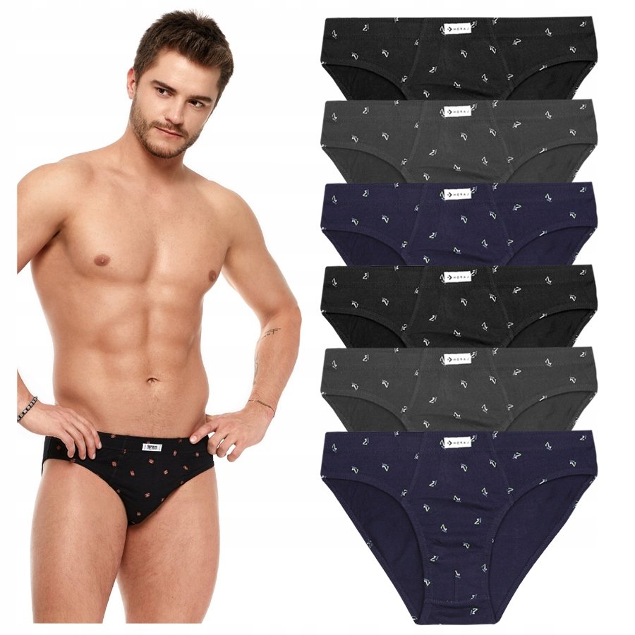 6x MAJTKI SLIPY MĘSKIE Slipki Bawełniane 100% DUŻE ROZMIARY Moraj r. 6XL