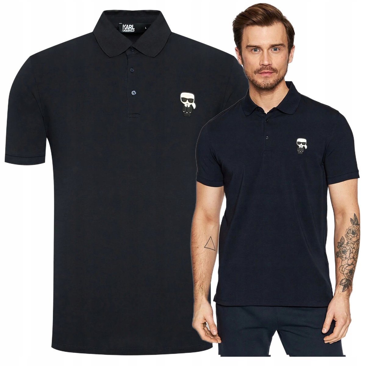 koszulka polo meska granatowa karl lagerfeld polówka meska slim fit koszulka polo meska granatowa karl lagerfeld polówka meska slim fit r.XXL