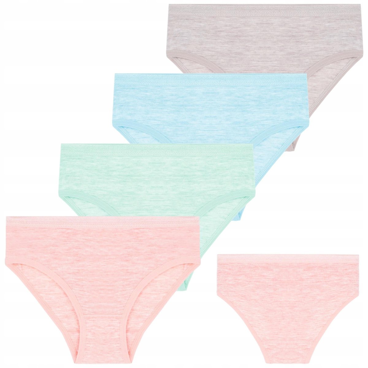 Majtki Figi 4 szt dla Dziewczynki Gładkie Bawełniane Kolorowe MORAJ 86-92