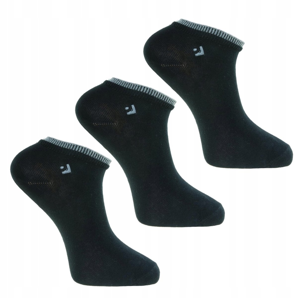 Skarpetki Stopki Bawełniane Czarne Wzorek Poland MORAJ 3-PARY 43-45