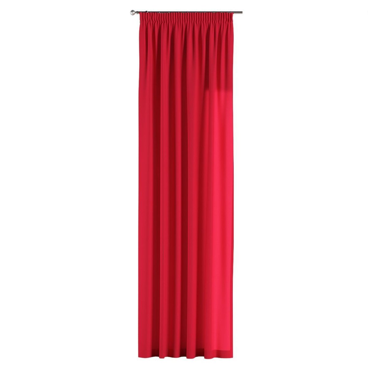 Zasłona na taśmie marszczącej 1 szt., czerwony, Quadro