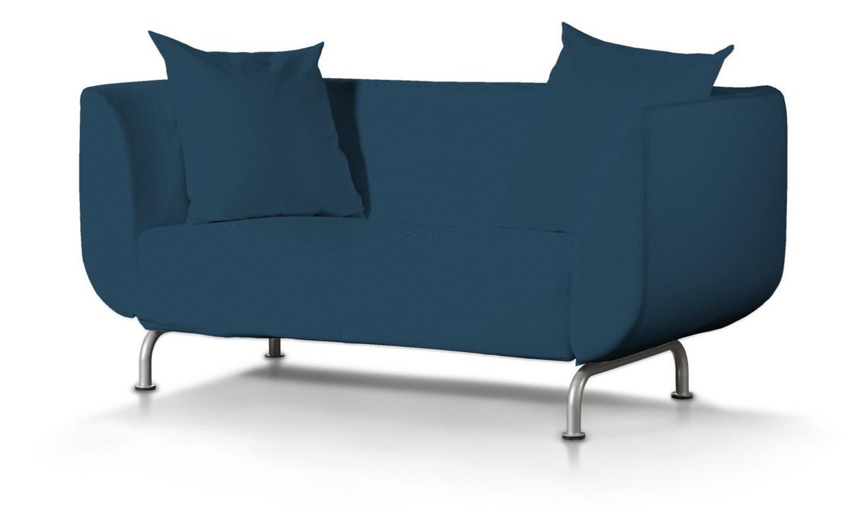 Pokrowiec na sofę Strömstad 2-osobową, Ocean blue (morski niebieski), Sofa Stromstad 2-osobowa, Cotton Panama