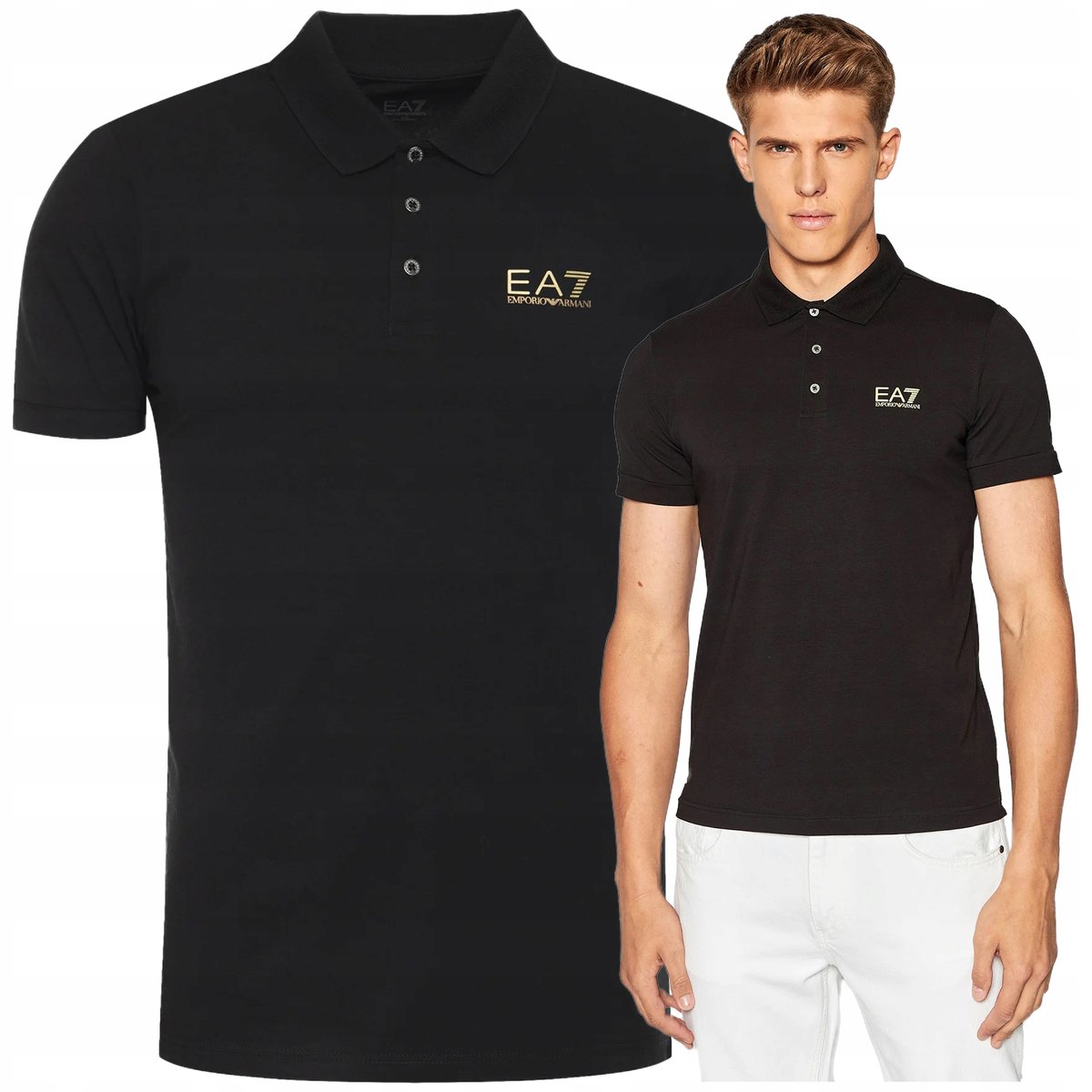 EA7 koszulka polo meska emporio armani meskie czarne polo małe logo EA7 koszulka polo meska emporio armani meskie czarne polo małe logo r.XXL
