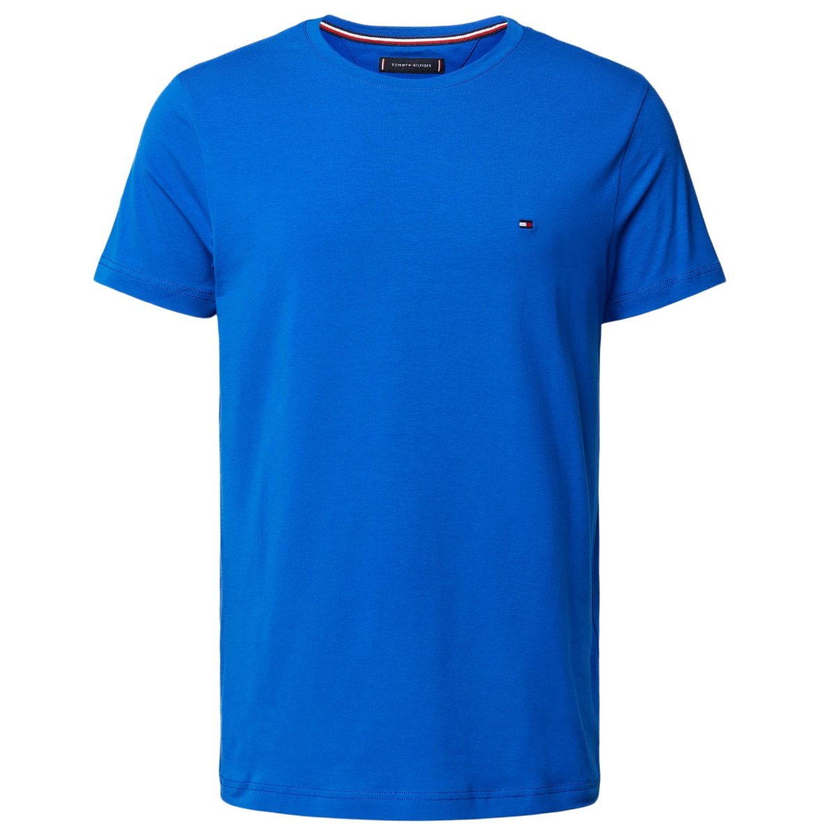 TOMMY HILFIGER koszulka meska niebieski tshirt logo okragly dekolt TOMMY HILFIGER koszulka meska niebieski tshirt logo okragly dekolt r.XXL