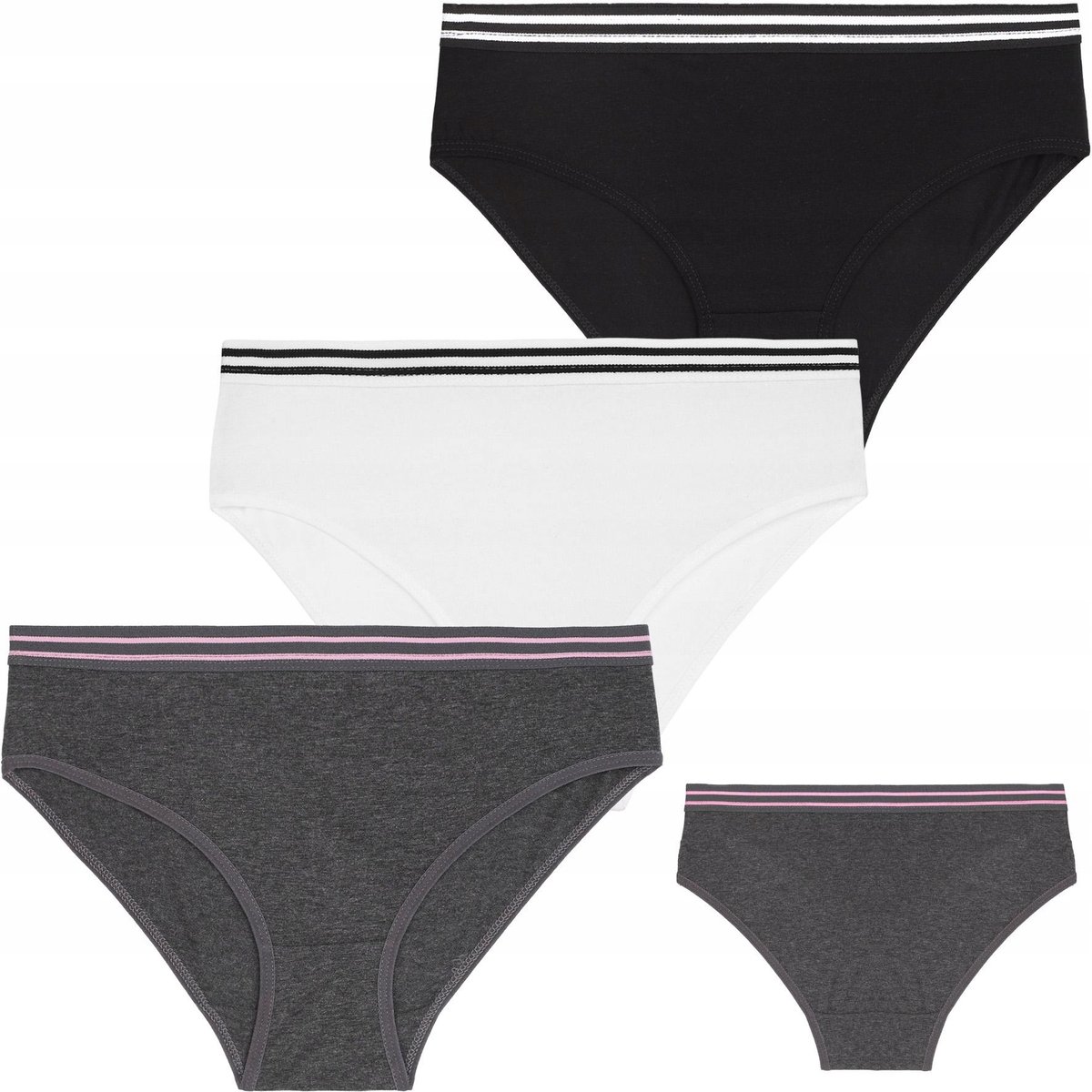 FIGI MAJTKI DAMSKIE Bawełniane Kolorowe MORAJ 3Pak r. XL