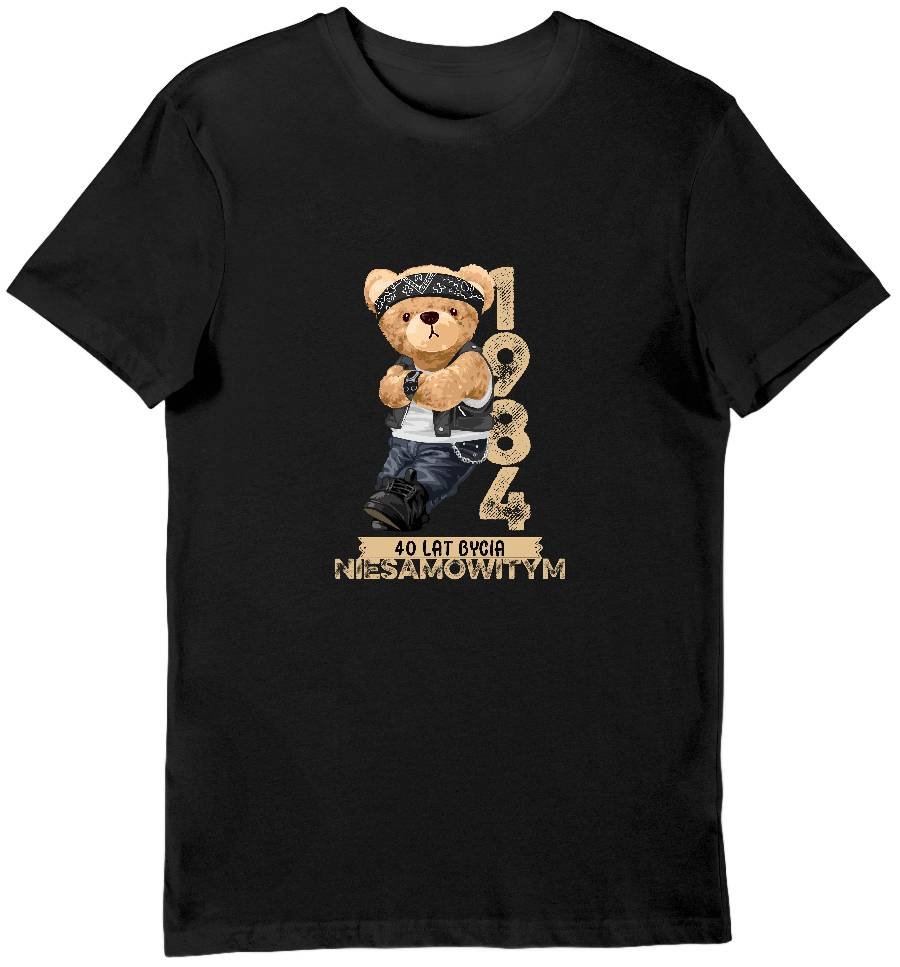 Koszulka 40 lat bycia niesamowitym na 40 urodziny czarna 2XL