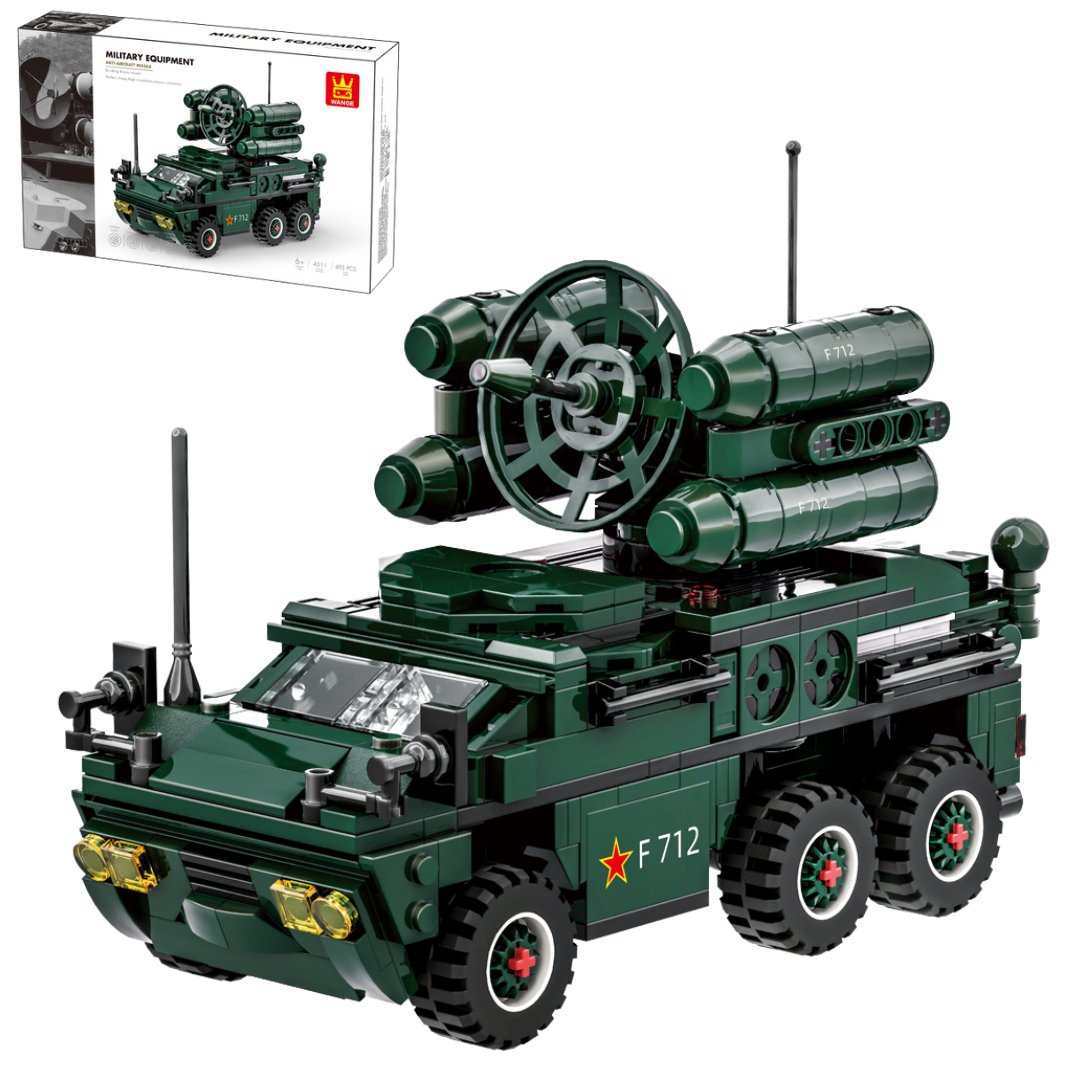 Klocki konstrukcyjne Wange 4511 - Pojazd obrony przeciwlotniczej, 493 elementy