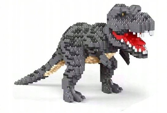 KLOCKI ZABAWKA DLA DZIECI FIGURKA DINOZAUR TYRANNOSAURUS REX MICRO KLOCKI