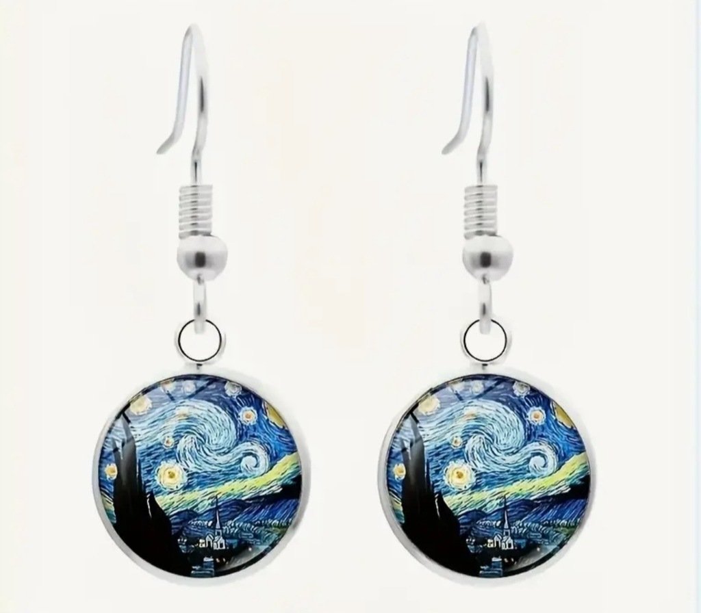 Kolczyki Gwiaździsta noc Van Gogha prezent