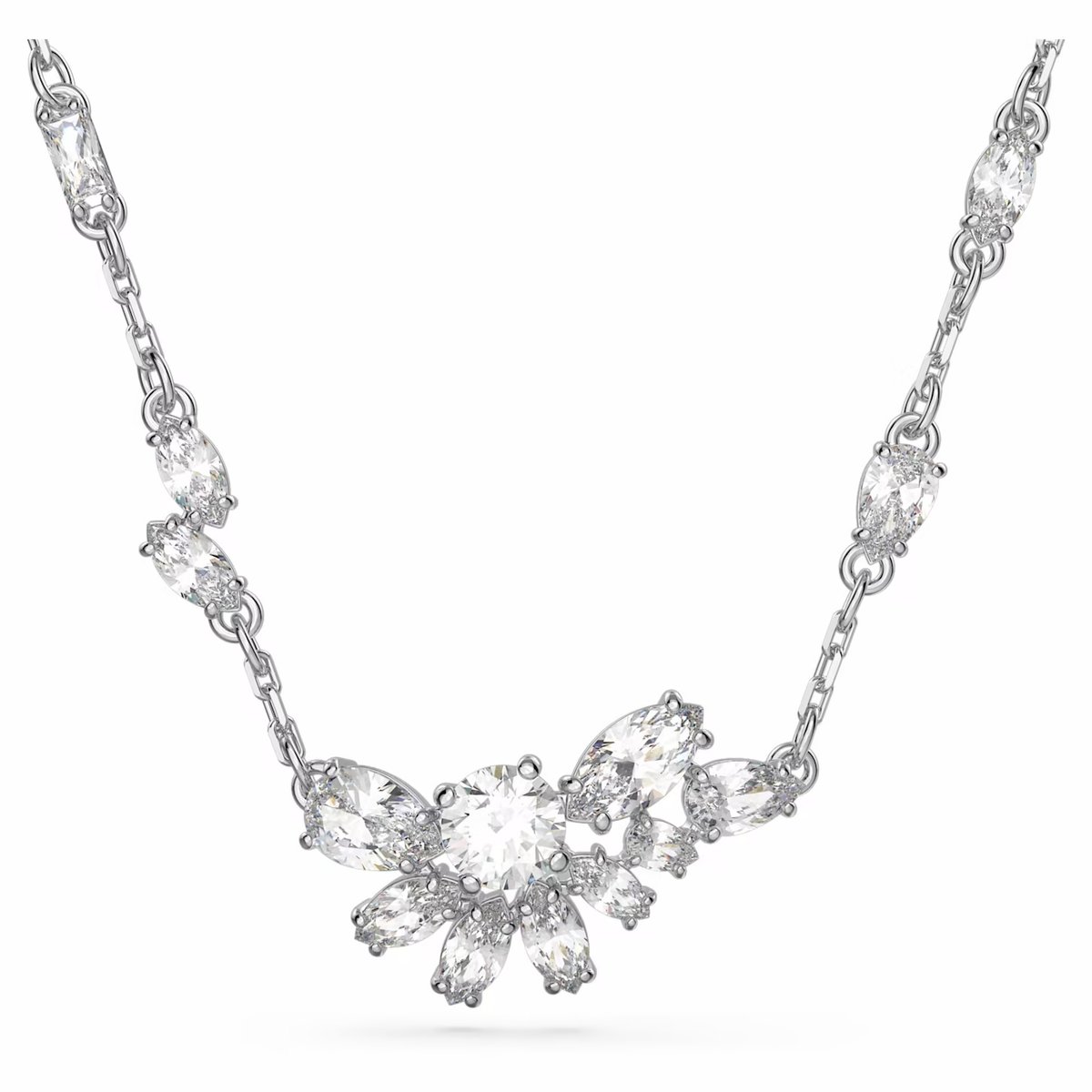 Naszyjnik Swarovski - Gema Flower, White, Silver 5644683