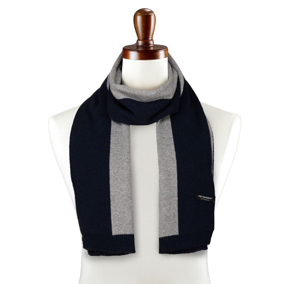 Duży modny szalik na zimę PETERSON lekki męski elegancki szal długi