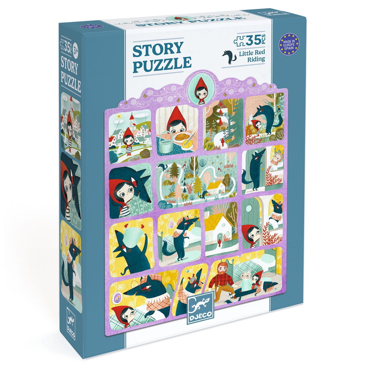 Puzzle opowieść - CZERWONY KAPTUREK 35 el. DJ07050