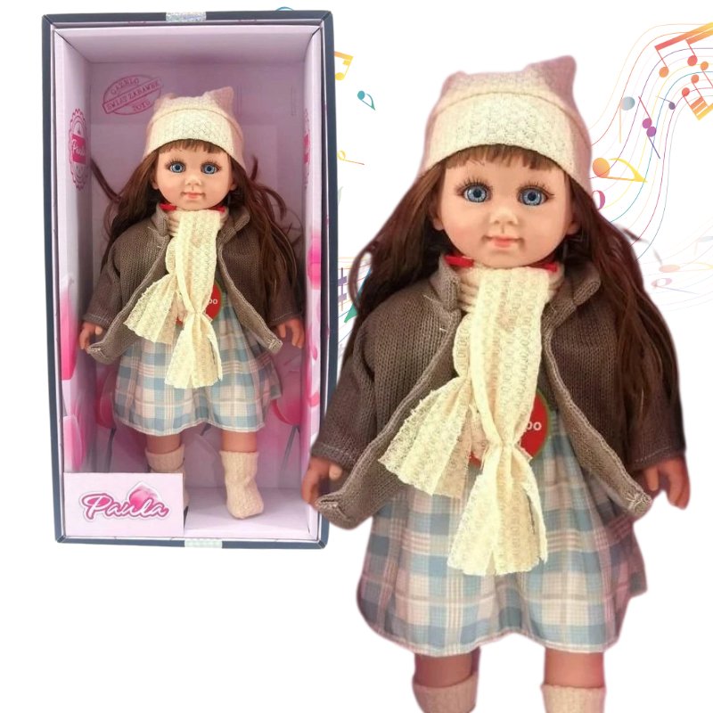 Duża Lalka Paula 40 Cm Mówi Po Polsku Śpiewa Ubranka Boho Interaktywna