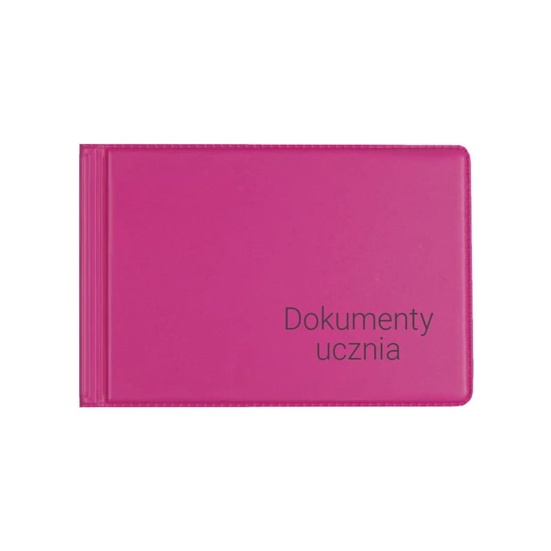 BIURFOL Okładka na dokumenty ucznia małe pink